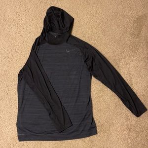 XL Nike long sleeve dri fit hoodie/T-shirt